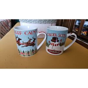 208 Park Christmas Mug Set  Reindeer Snowman